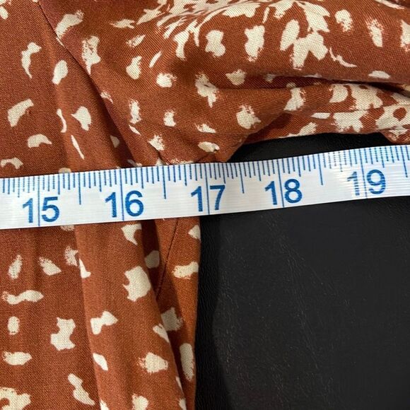 Knox Rose Women's Abstract Print‎ 3/4 Sleeves Shift Dress Cinnamon Size XS - Picture 7 of 9